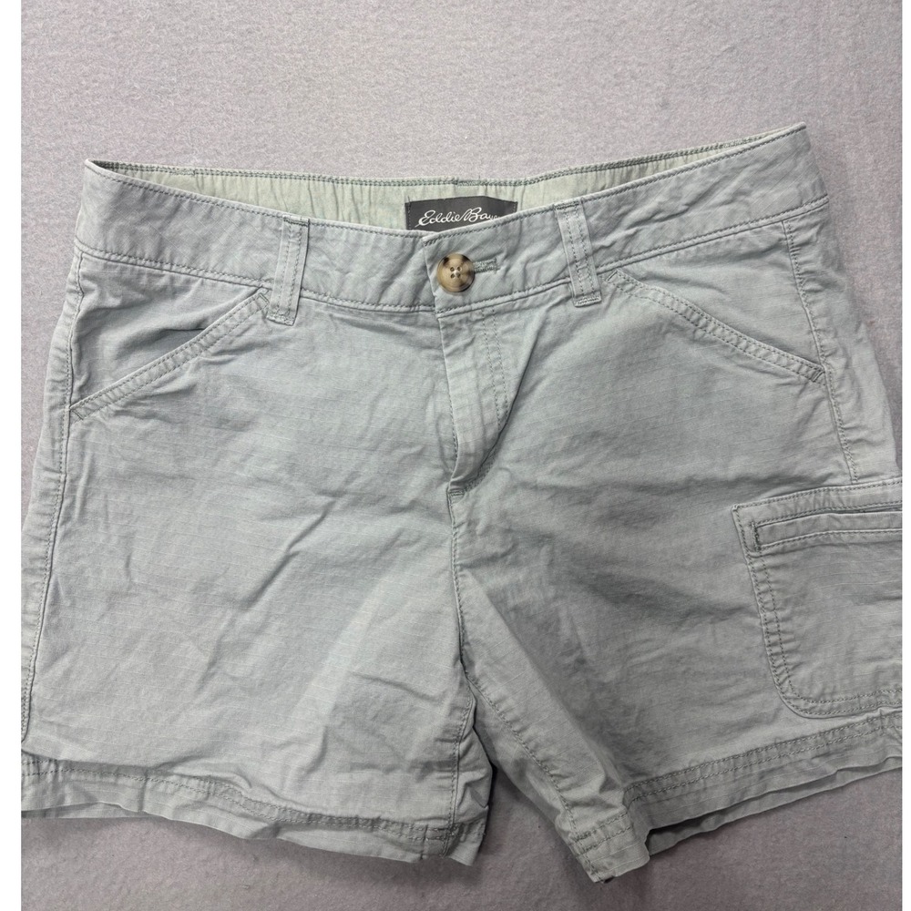 Eddie Bauer Cargo Shorts Size 8 Womens Casual Outdoor Hiking‎ Gray - Picture 2 of 12